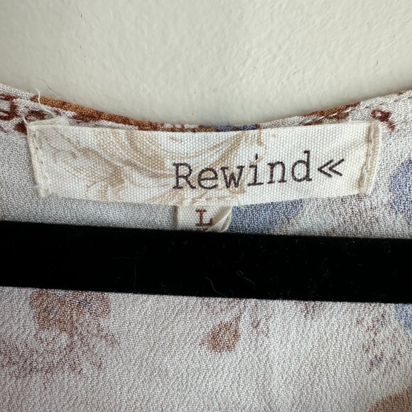 Rewind Fall Floral Feminine Sleeveless Boho Dress - Picture 6 of 6